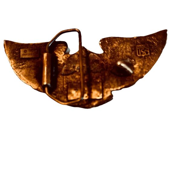 Vintage  American Belt Buckle Company  Made in USA!! 1976 brass Serial Number 72 - Picture 2 of 7